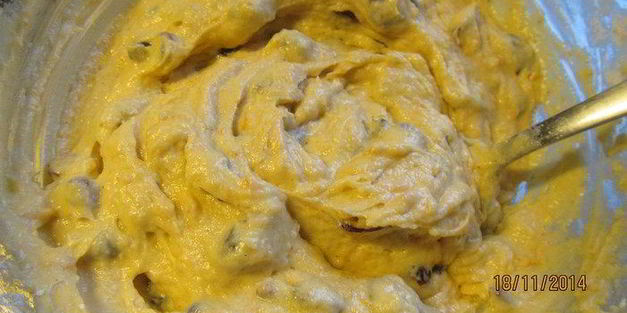 тыквенно-апельсиновый кекс с клюквой