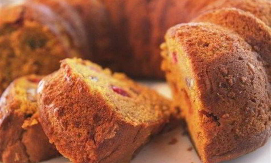 Рецепт тыквенный кекс с брусникой