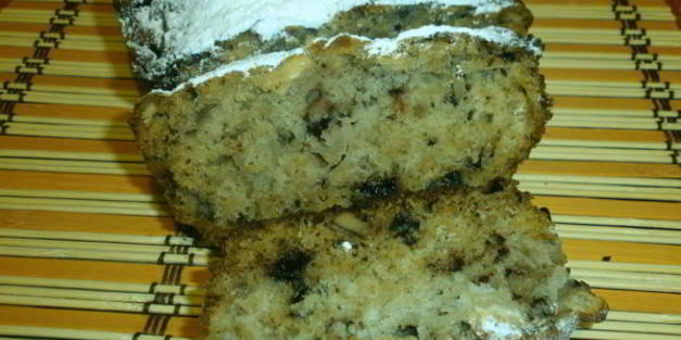 яблочный кекс с орехами и шоколадом