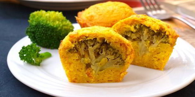 закусочные кексы с брокколи