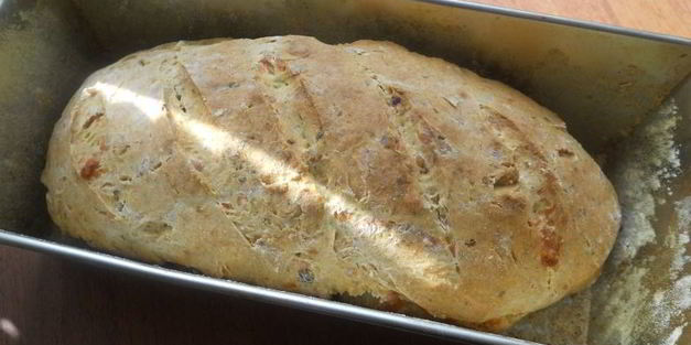 бездрожжевой итальянский хлеб с сыром