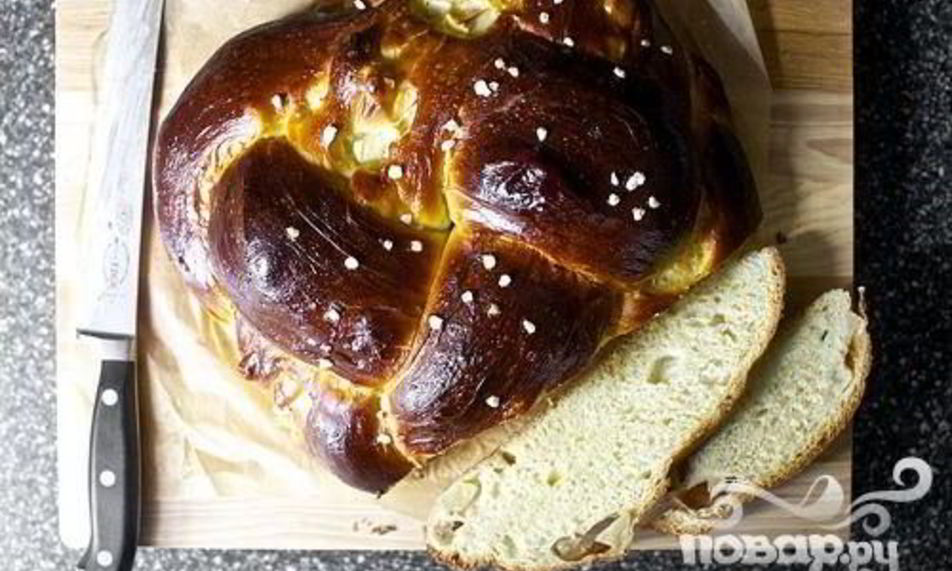 Рецепт хала с яблоками и медом