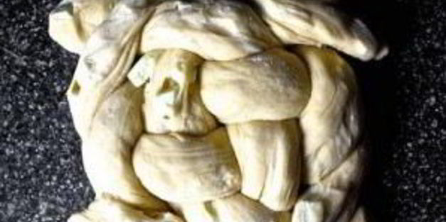 хала с яблоками и медом