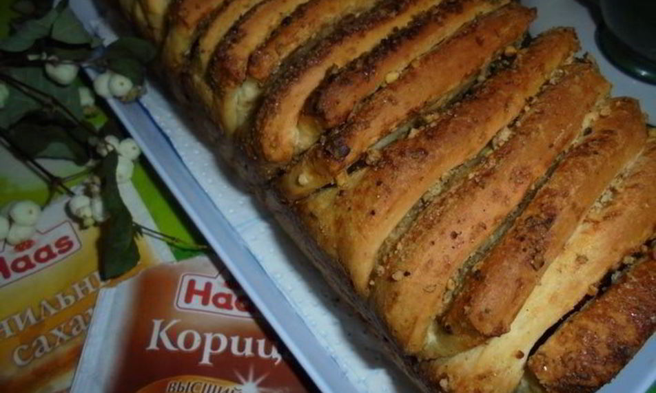 Рецепт хлеб-гармошка с ореховой начинкой пахлава