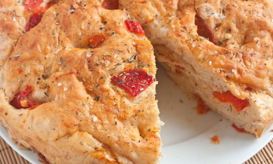 Рецепт хлеб с запеченным перцем и травами