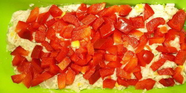 миндально-куриный хлеб с овощами