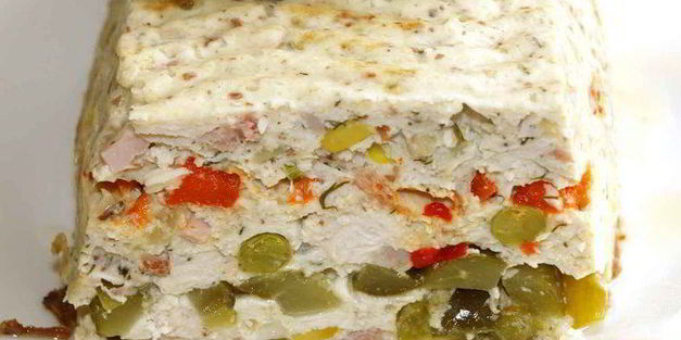 миндально-куриный хлеб с овощами