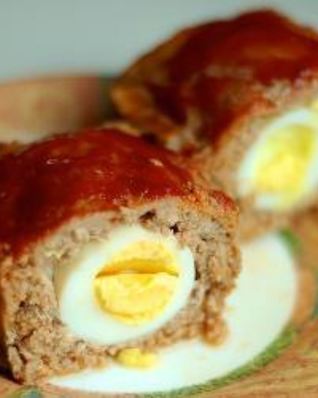 Мясной хлеб Митлоф с яйцом