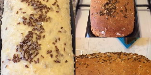 полезный хлеб с булгуром и семечками