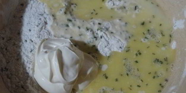 сметанный хлебушек с зелёным луком