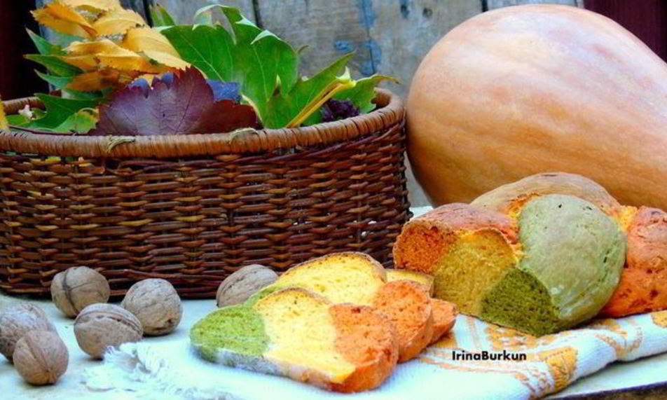 Рецепт трехцветный хлеб