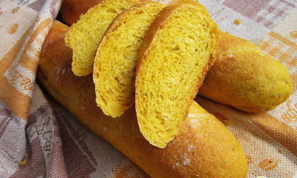 Рецепт тыквенно-кукурузные багеты