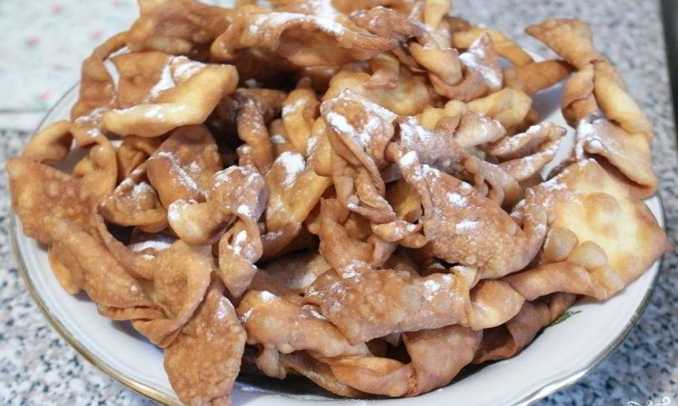 Рецепт хворост без яиц