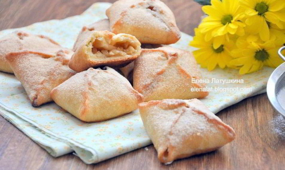 Рецепт конвертики с карамельными яблочками