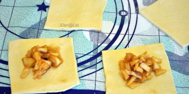 конвертики с карамельными яблочками