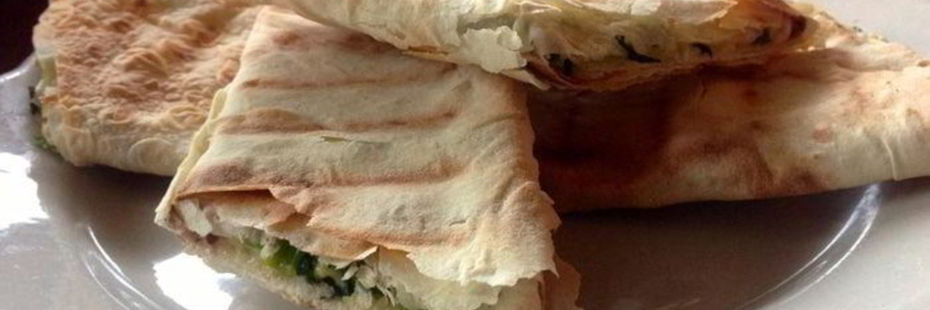 Лаваш с сыром и зеленью