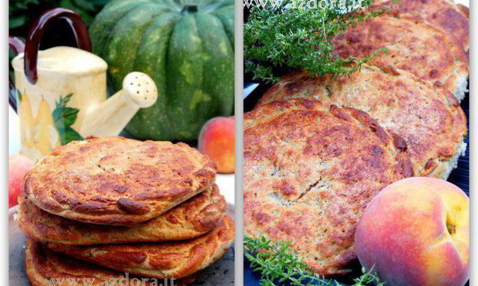 Рецепт фокачча из гречневой муки с персиками