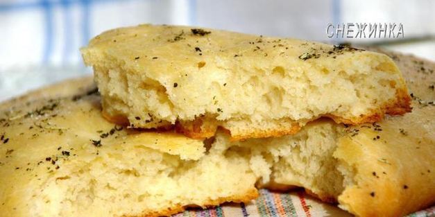 фокачча на белом вине