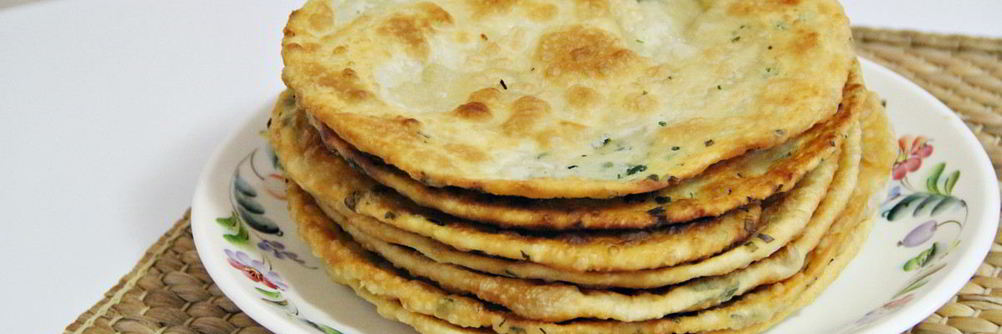 Китайские лепешки с зеленью