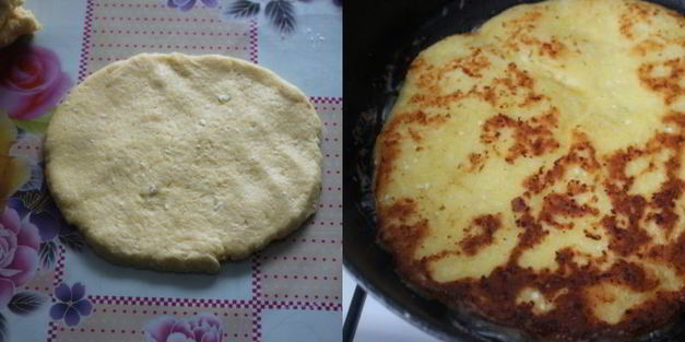 кукурузные лепешки на сковороде