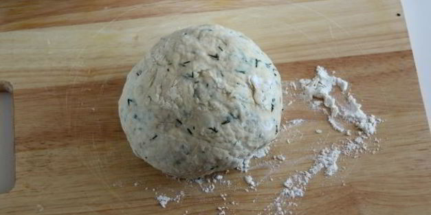 лепешки на кефире с сыром и зеленью