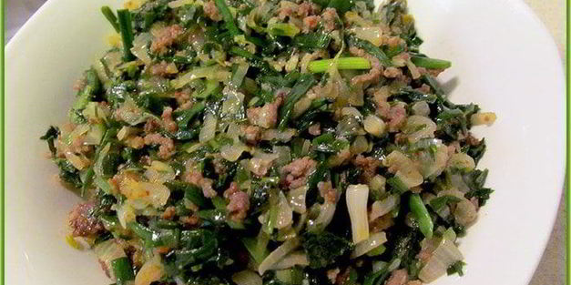 лепешки по-дунгански с мясом и зеленью