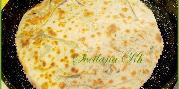 лепешки по-дунгански с мясом и зеленью