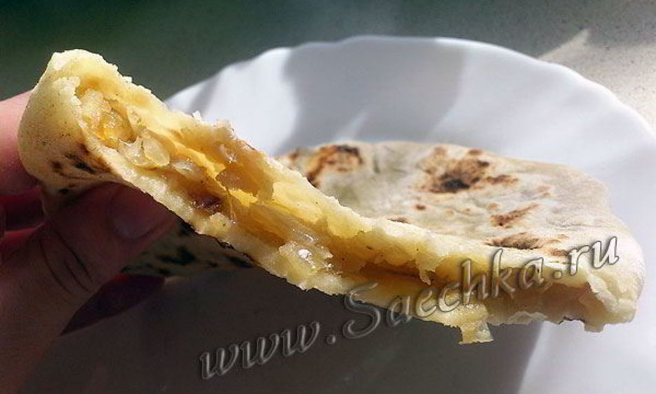 Рецепт лепешки с луком