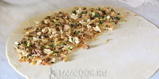 лепешки с начинкой на сковороде