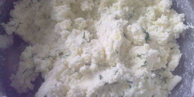 лепешки с творогом, адыгейским сыром и картофелем