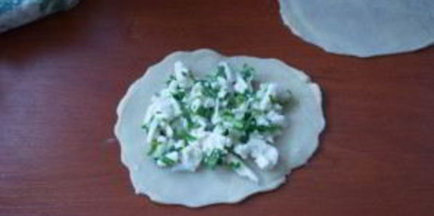 лепешки с творогом и зеленью
