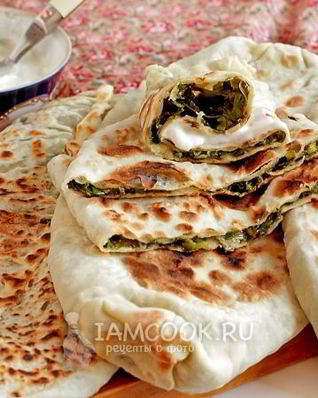 Лепешки с зеленью по-кавказски