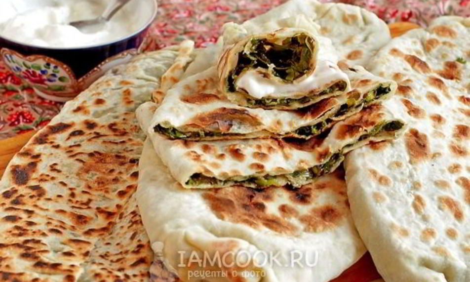 Рецепт лепешки с зеленью по-кавказски
