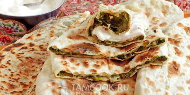 лепешки с зеленью по-кавказски