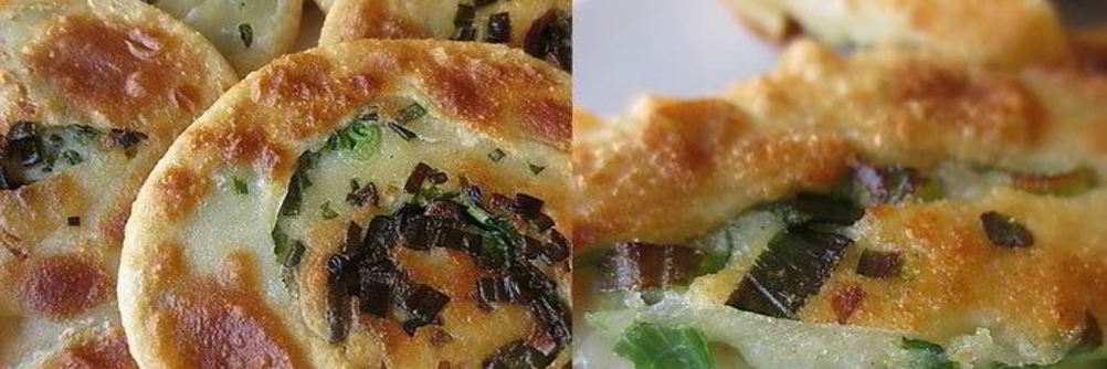 Слоеные лепешки с зеленым луком