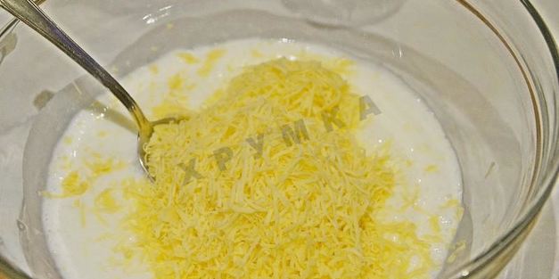 сырные лепешки с ветчиной