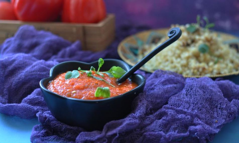 Рецепт турецкий острый соус из печеных овощей к крупам и лепешкам