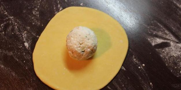 тыквенные лепешки с начинкой