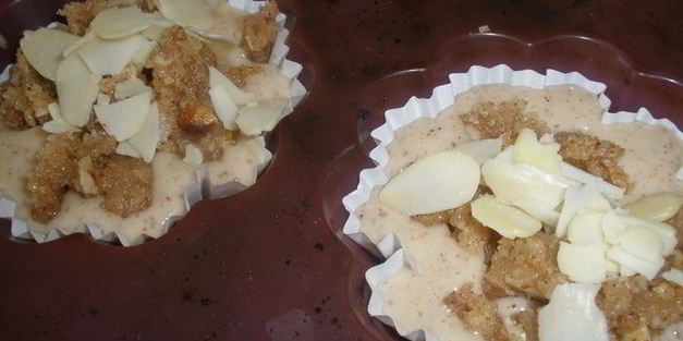 абрикосовые маффины с миндальным штрейзелем