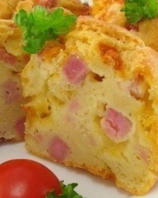 Американские маффины с ветчиной и сыром