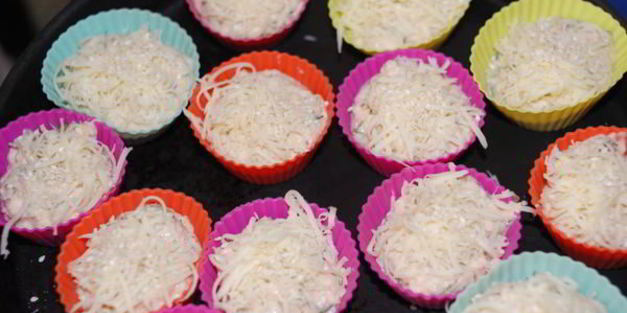 картофельные маффины с лососем и зеленью