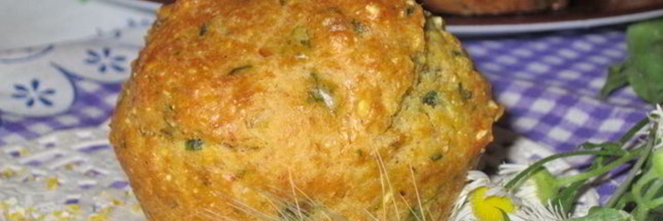 Кукурузные маффины с брынзой и зеленью