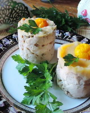 Куриные маффины с грибной начинкой