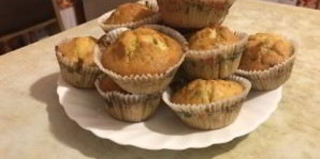 лимонно-мятные маффины на сметане