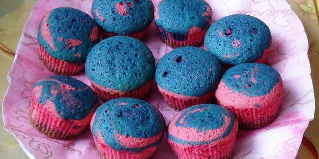 маффины радужные