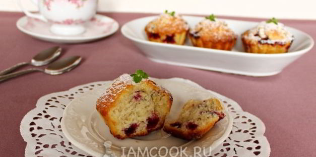 маффины с черной смородиной
