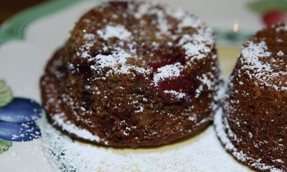 Рецепт маффины с гречневыми хлопьями и вишней