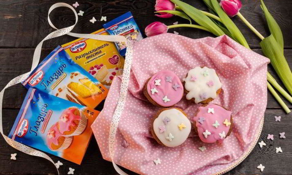 Рецепт маффины с малиной и черникой