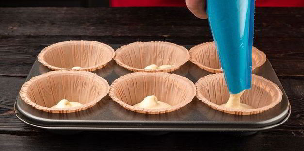 маффины с малиной и черникой