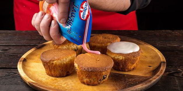 маффины с малиной и черникой